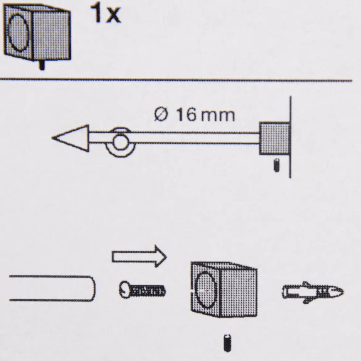 Serie Boston Wandlager NEXT Stange oder Profil Ø16mm edelstahl-optik