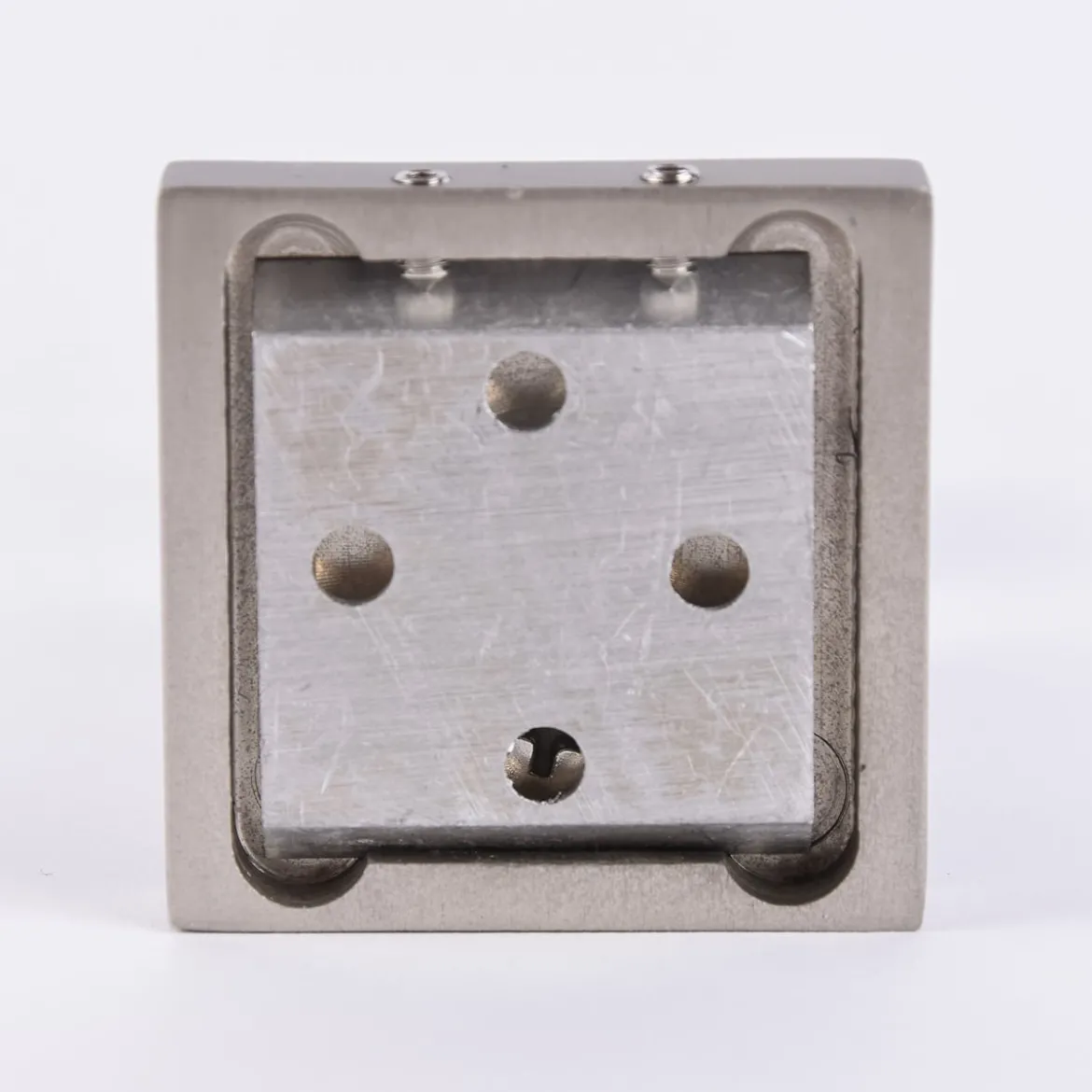 Serie London Wandträger 2-Lauf für eckige Profilstange 18x18mm edelstahl-optik