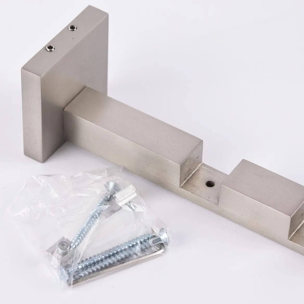 Serie London Wandträger 2-Lauf für eckige Profilstange 18x18mm edelstahl-optik