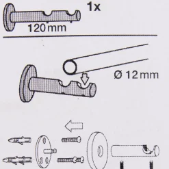 Serie Malibu Doppelträger geschlossen Ø12mm edelstahl-optik