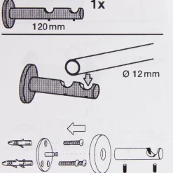 Serie Malibu Doppelträger offen Ø12mm edelstahl-optik