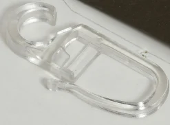 Serie Malibu Faltenhaken Haken für Flachringe Kunststoff transparent 10 Stück
