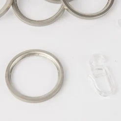 Serie NewYork Flachringe inkl Haken 10 Stück Ø20mm edelstahl-optik