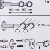 Serie NewYork geschlossener Doppel-Träger ausziehbar 150-180mm 2-Lauf Ø20mm edelstahl-optik