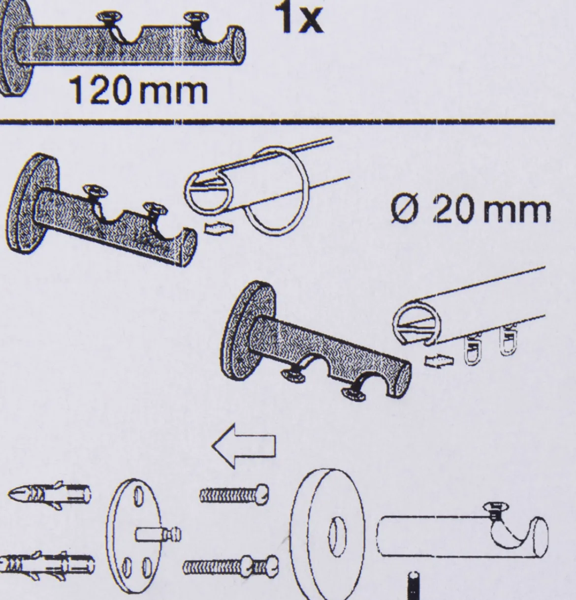 Serie NewYork 2-lauf Träger Doppelträger function-turn Ø20mm edelstahl-optik für Wand oder Deckenmontage