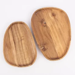 Servierbrett abgerundet Akazienholz natur 18x25x2cm