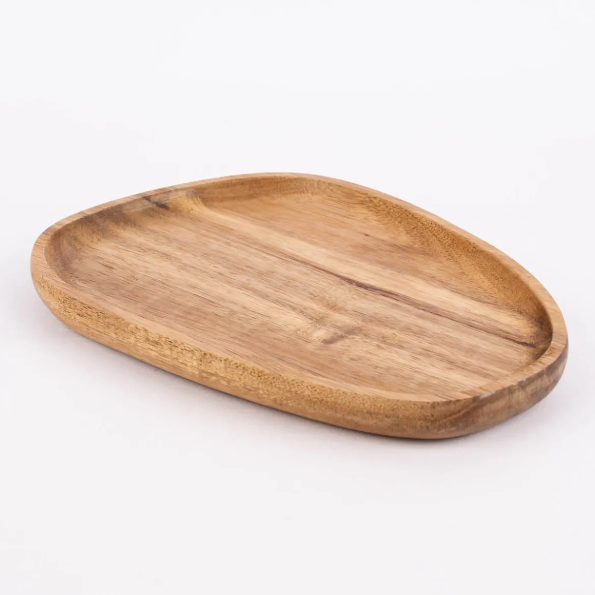 Servierbrett abgerundet Akazienholz natur 18x25x2cm
