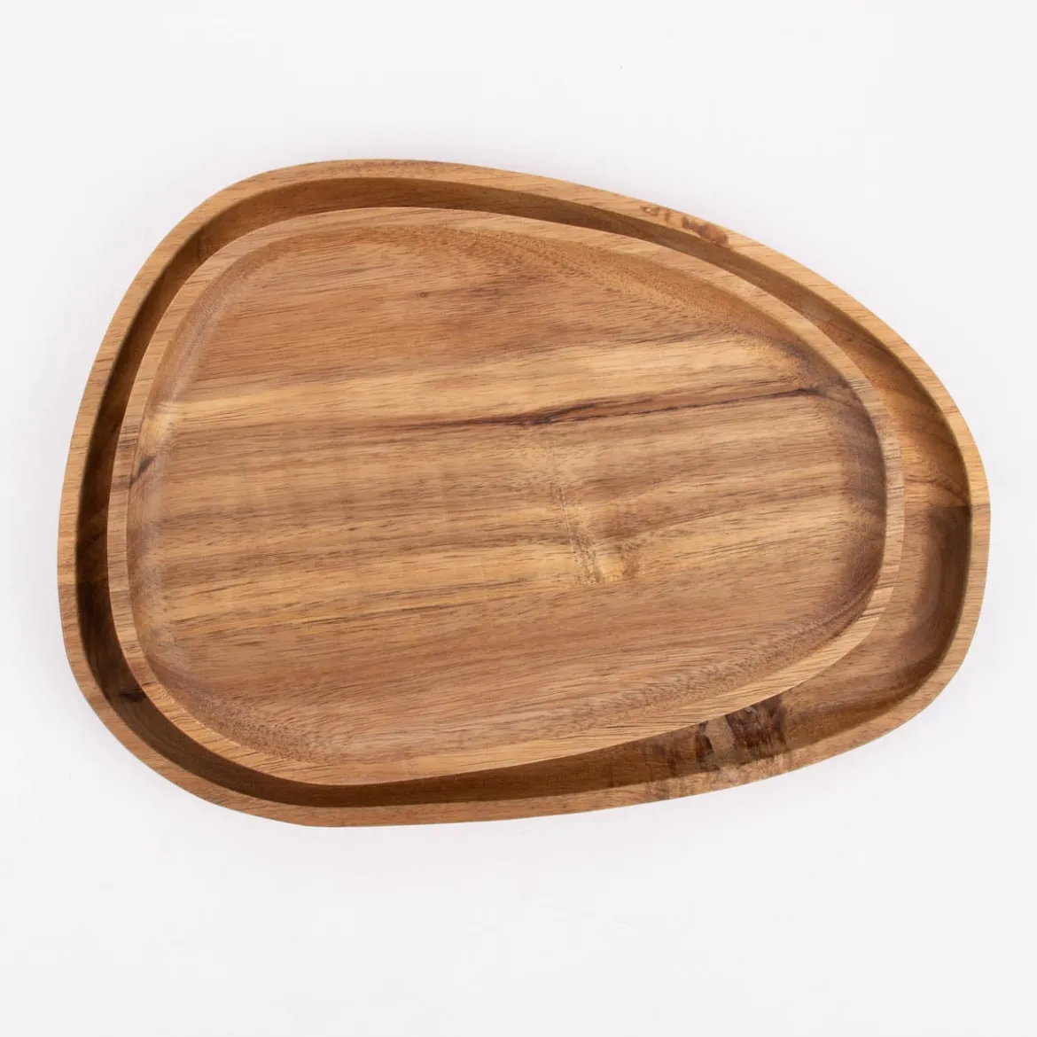 Servierbrett abgerundet Akazienholz natur 18x25x2cm