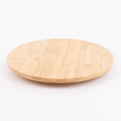 Servierbrett rund 360° drehbar Bambus natur 33,5x3,5cm