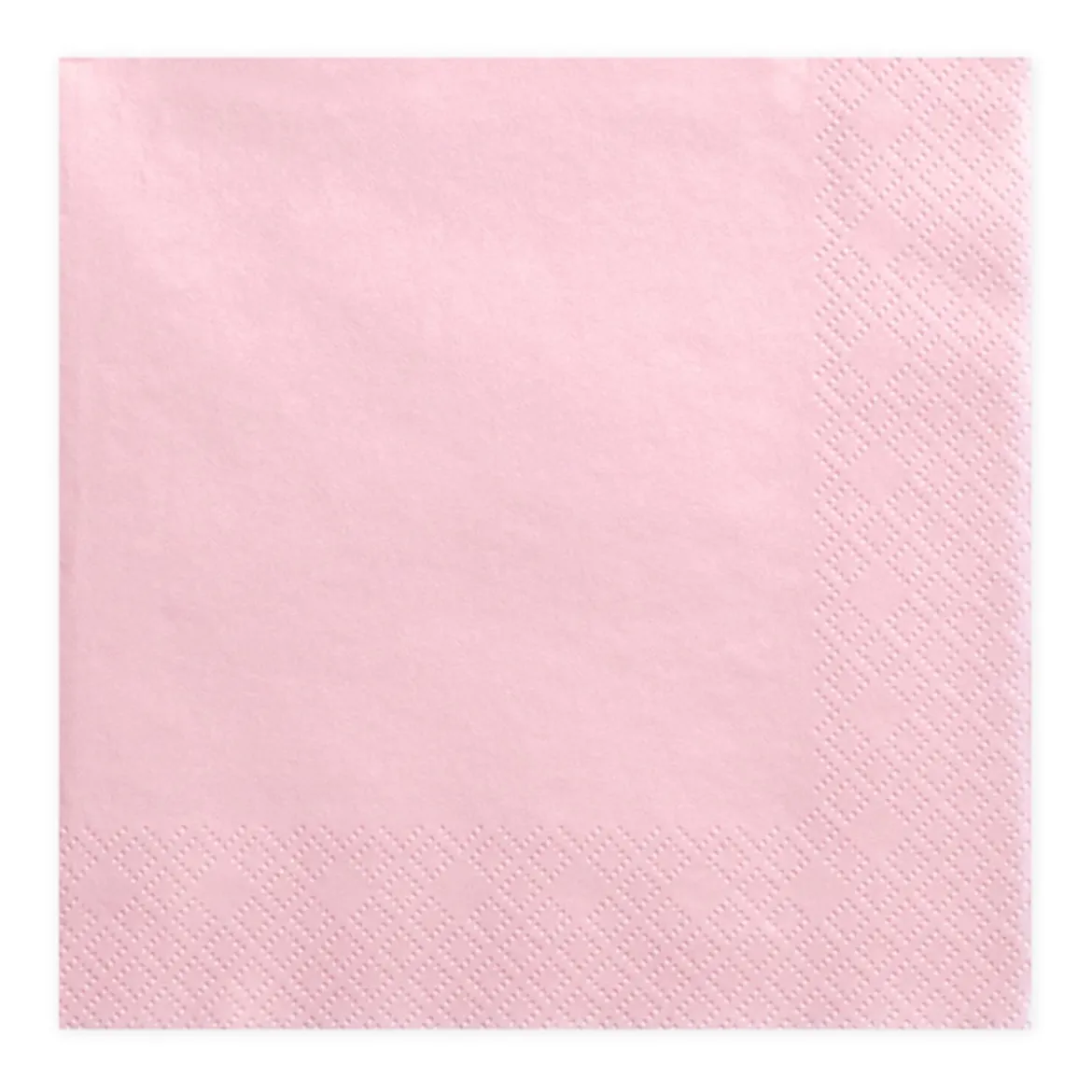 Serviette einfarbig rosa 33x33cm 3lagig 20 Stück