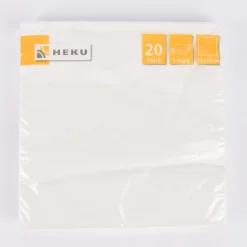 Serviette einfarbig weiß 33x33cm 3lagig 20 Stück