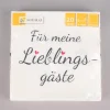 Serviette Für meine Lieblingsgäste cremeweiß grau rot 33x33cm 3lagig 20 Stück