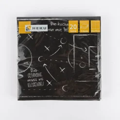 Serviette Fußball Party schwarz weiß 33x33cm 3lagig 20 Stück