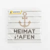 Serviette Heimathafen Anker creme braun beige 33x33cm 3lagig 20 Stück