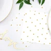 Serviette Herzen weiß goldfarbig 33x33cm 3lagig 20 Stück