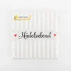 Serviette Mädelsabend gestreift grau weiß rot 33x33cm 3lagig 20 Stück