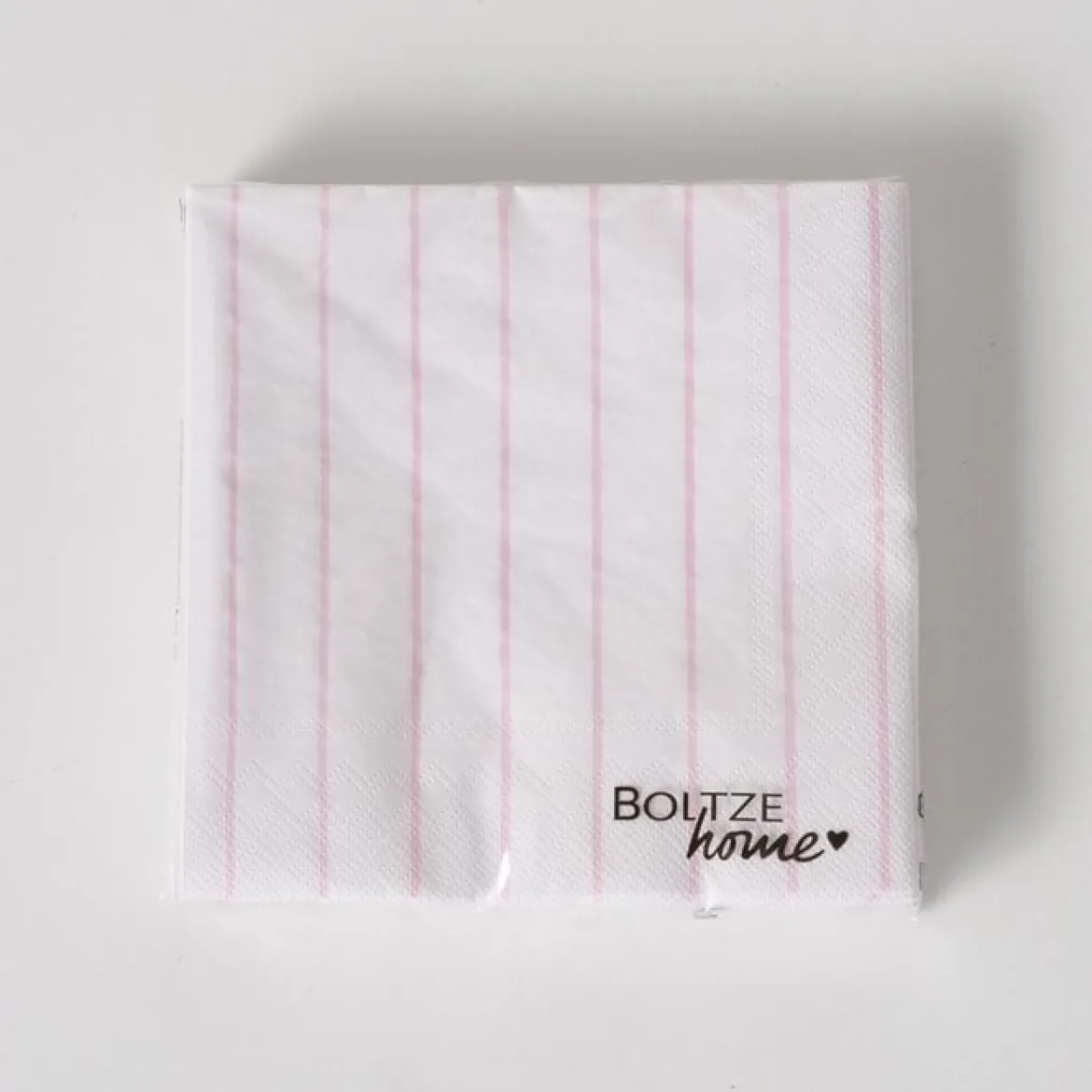 Servietten gestreift 20 Stück weiß-rosa oder weiß-schwarz 3x33cm