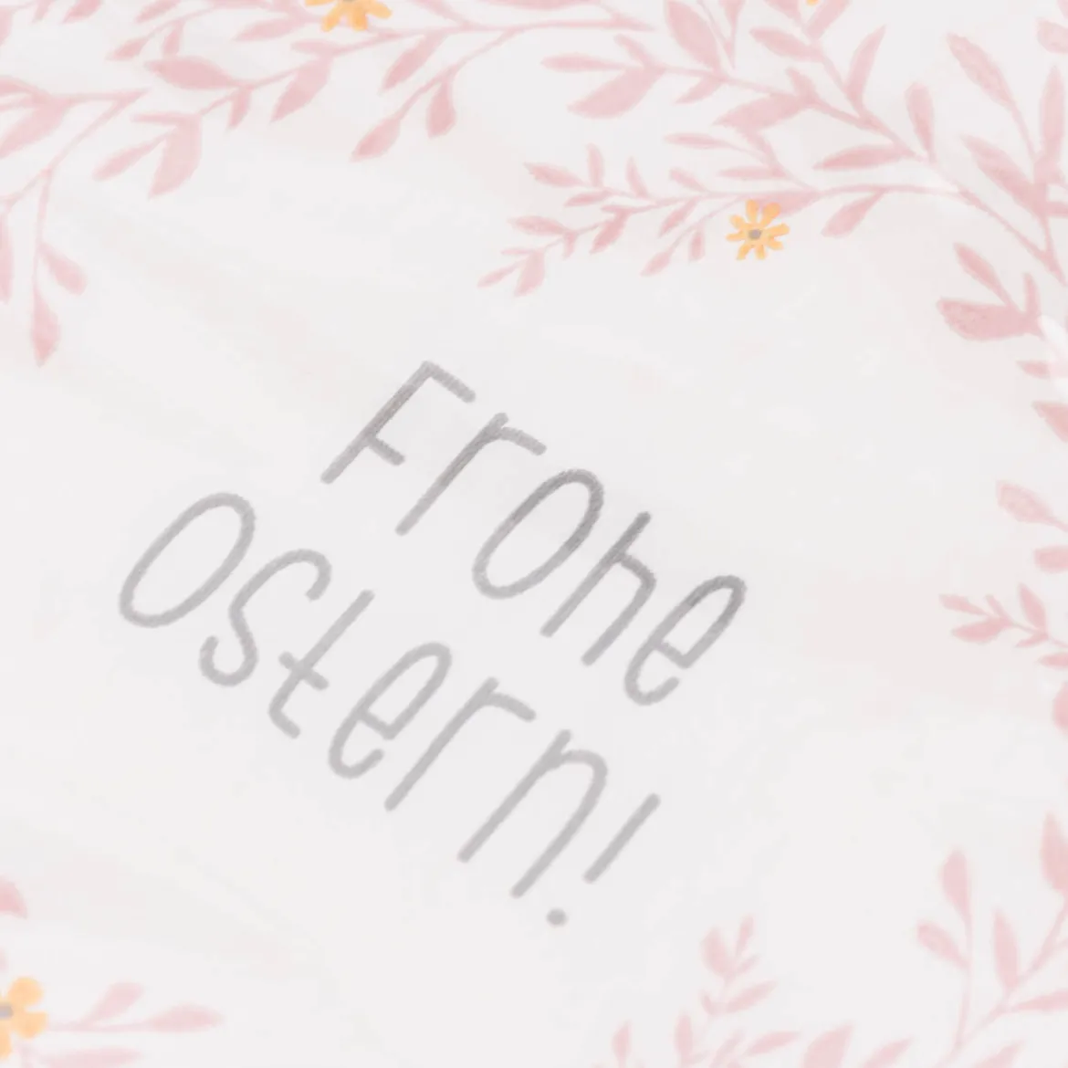 Servietten groß Frohe Ostern Blumenkranz 33x33cm 3lagig 20 Stück weiß rosa gelb von Grafik Werkstatt