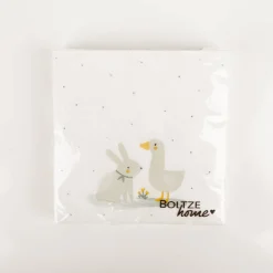 Servietten Hase und Gans 20 Stk 3-lagig 33x33cm FSC Papier von Boltze