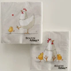 Servietten Henne und Küken 20 Stk 3-lagig 33x33cm FSC Papier von Boltze
