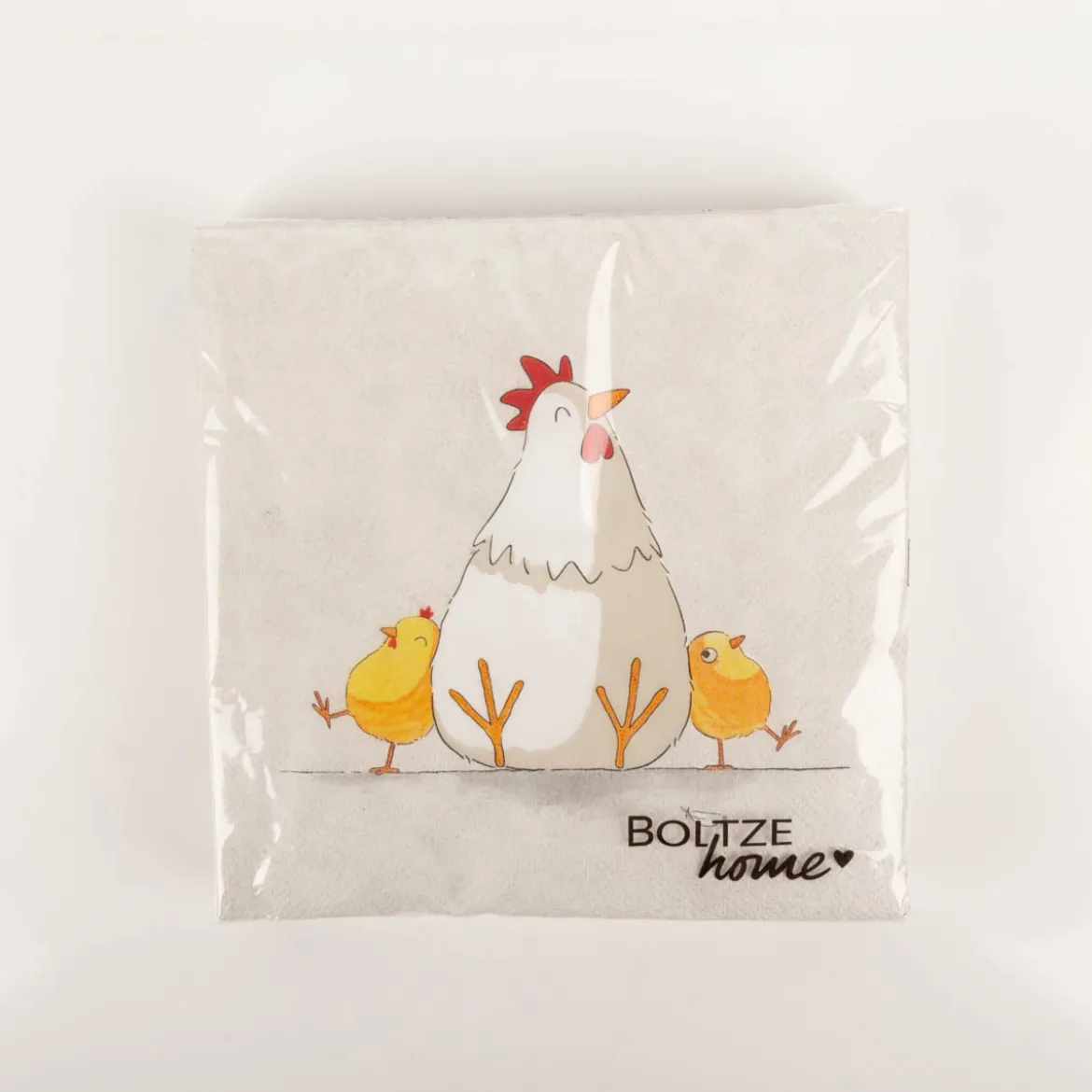 Servietten Henne und Küken 20 Stk 3-lagig 33x33cm FSC Papier von Boltze
