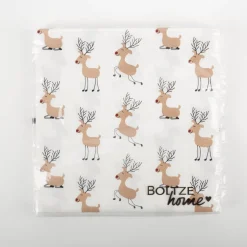 Servietten Hirsche weiß 20 Stk 3-lagig 33x33cm FSC Papier von Boltze
