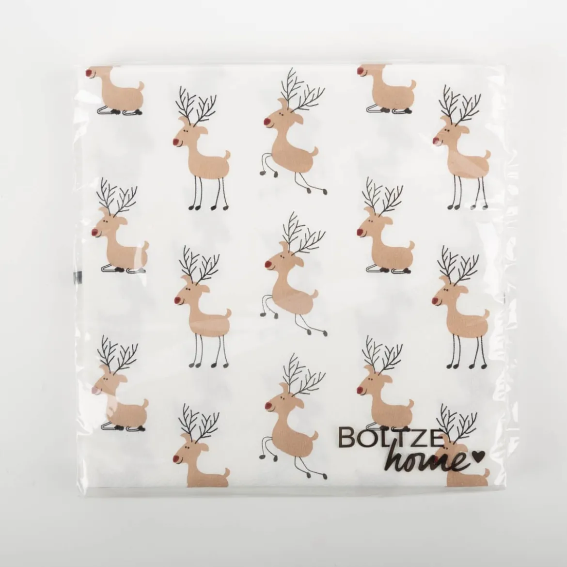 Servietten Hirsche weiß 20 Stk 3-lagig 33x33cm FSC Papier von Boltze