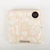 Servietten klein "Kleiner Glücksmoment" Blumen beige 25x25cm 3lagig 20 Stück von Grafik Werkstatt