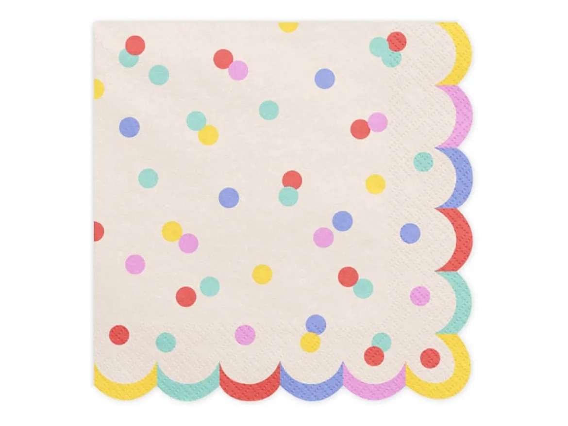 Servietten Konfetti bunt 33x33cm 20 Stück