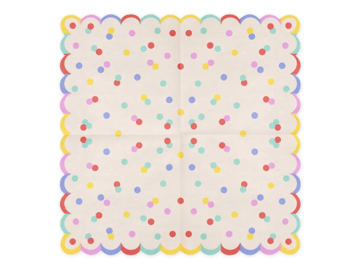 Servietten Konfetti bunt 33x33cm 20 Stück