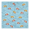 Servietten mit Autos hellblau rot orange 33x33cm 2lagig 12 Stück