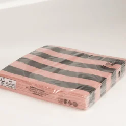 Servietten Streifen rosa 20 Stk 3-lagig 33x33cm FSC Papier von Boltze
