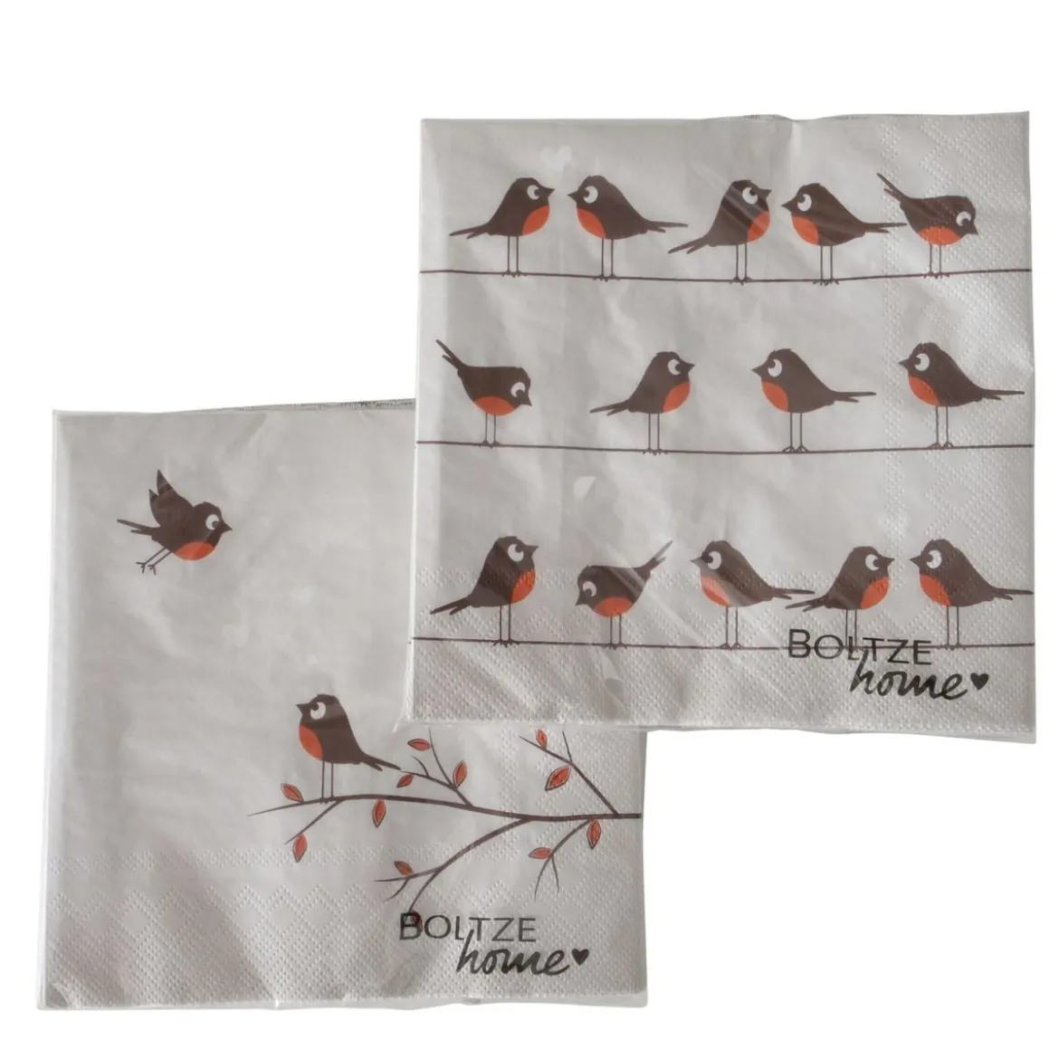 Servietten Vögel 20 Stk 3-lagig 33x33cm FSC Papier