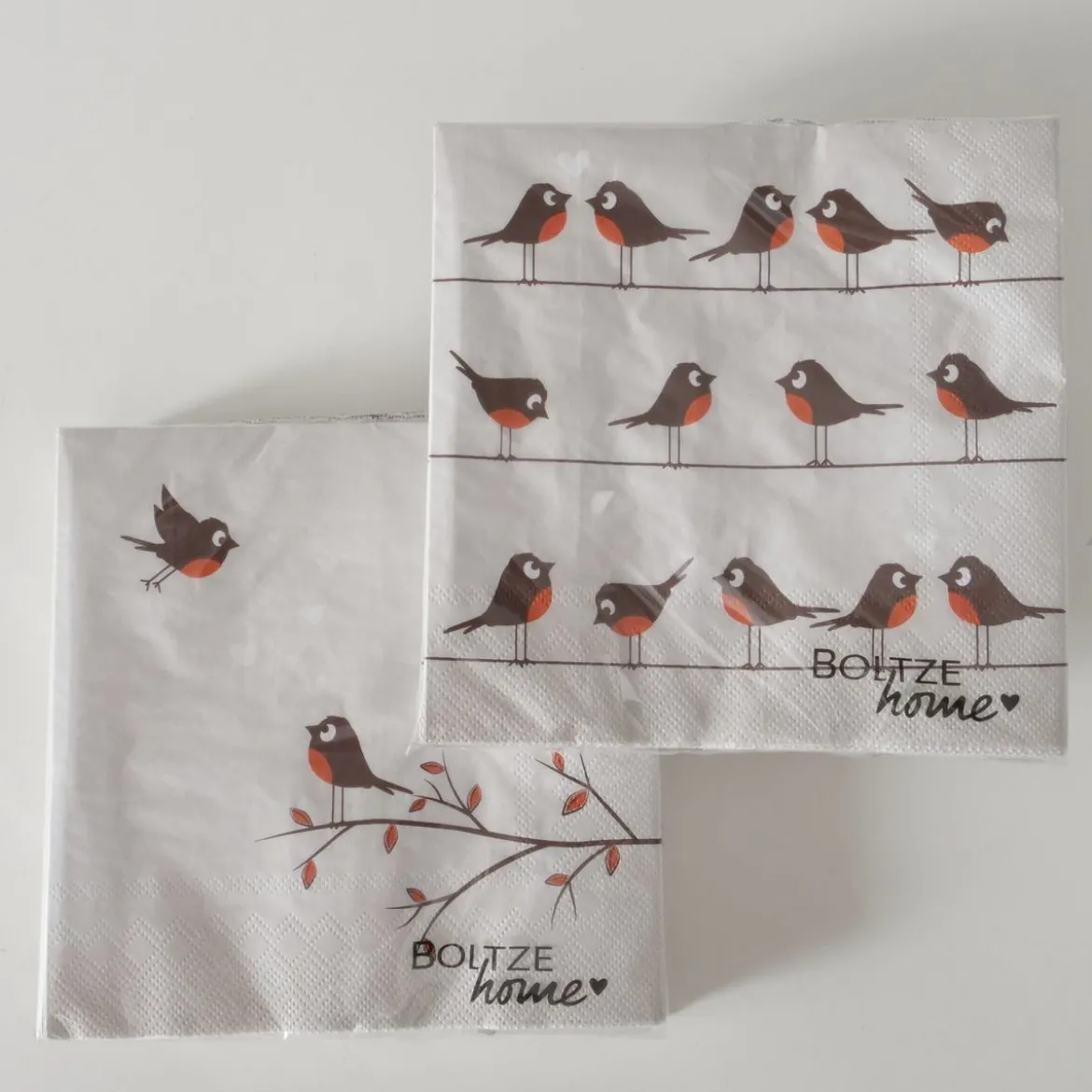 Servietten Vögel 20 Stk 3-lagig 33x33cm FSC Papier