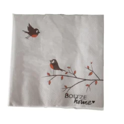 Servietten Vögel 20 Stk 3-lagig 33x33cm FSC Papier