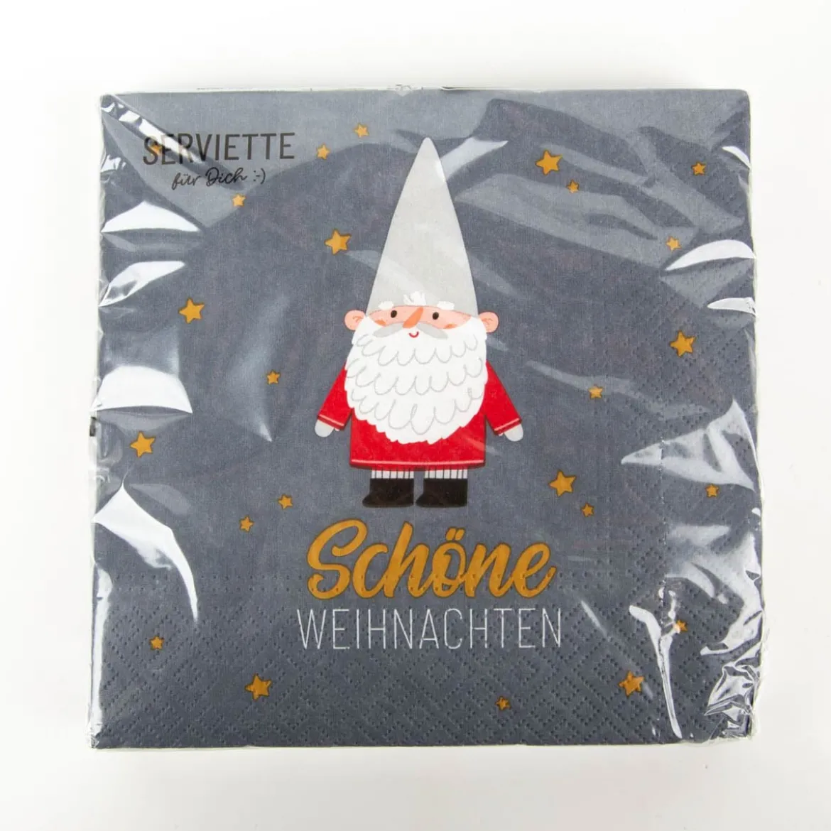 Servietten Weihnachtswichtel "Schöne Weihnachten" grau33x33cm 3lagig 20 Stück von La Vida