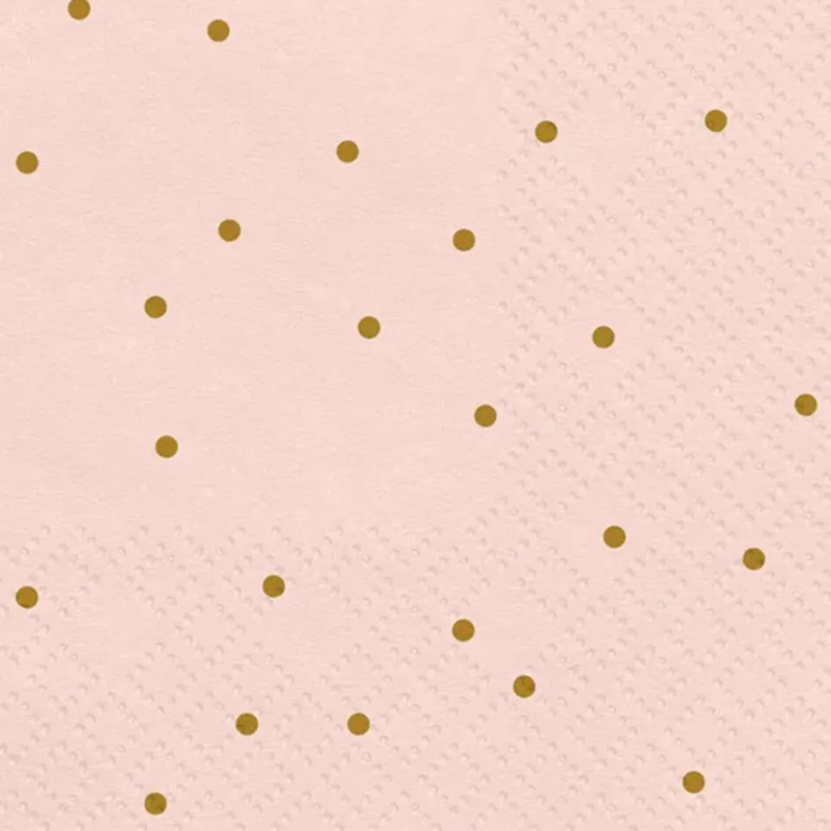 Serviette Pünktchen rosa goldfarbig 33x33cm 3lagig 20 Stück
