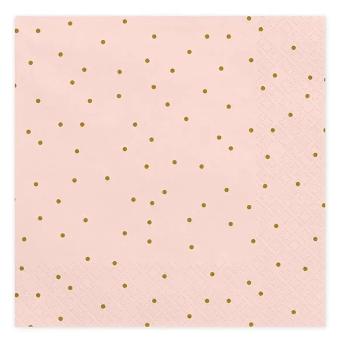 Serviette Pünktchen rosa goldfarbig 33x33cm 3lagig 20 Stück