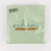 Serviette schön, dass es dich gibt mingrün blau gold weiß 33x33cm 3lagig 20 Stück von La Vida