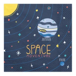 Serviette Space Adventure Weltall dunkelblau bunt 33x33cm 3lagig 20 Stück
