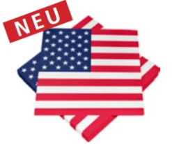 Serviette Stars & Stripes 33x33cm 3lagig 20 Stück
