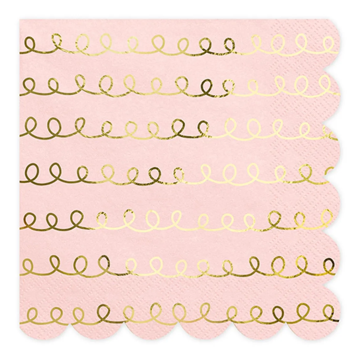 Serviette Tracing Patterns rosa gold 32x32cm 3lagig 20 Stück