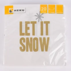 Serviette Weihnachten LET IT SNOW 33x33cm 3lagig 20 Stück