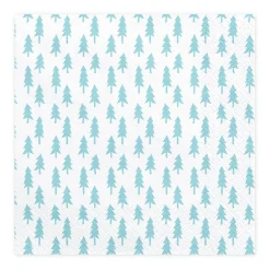 Serviette Weihnachtsbäume weiß grün 33x33cm 3lagig 20 Stück