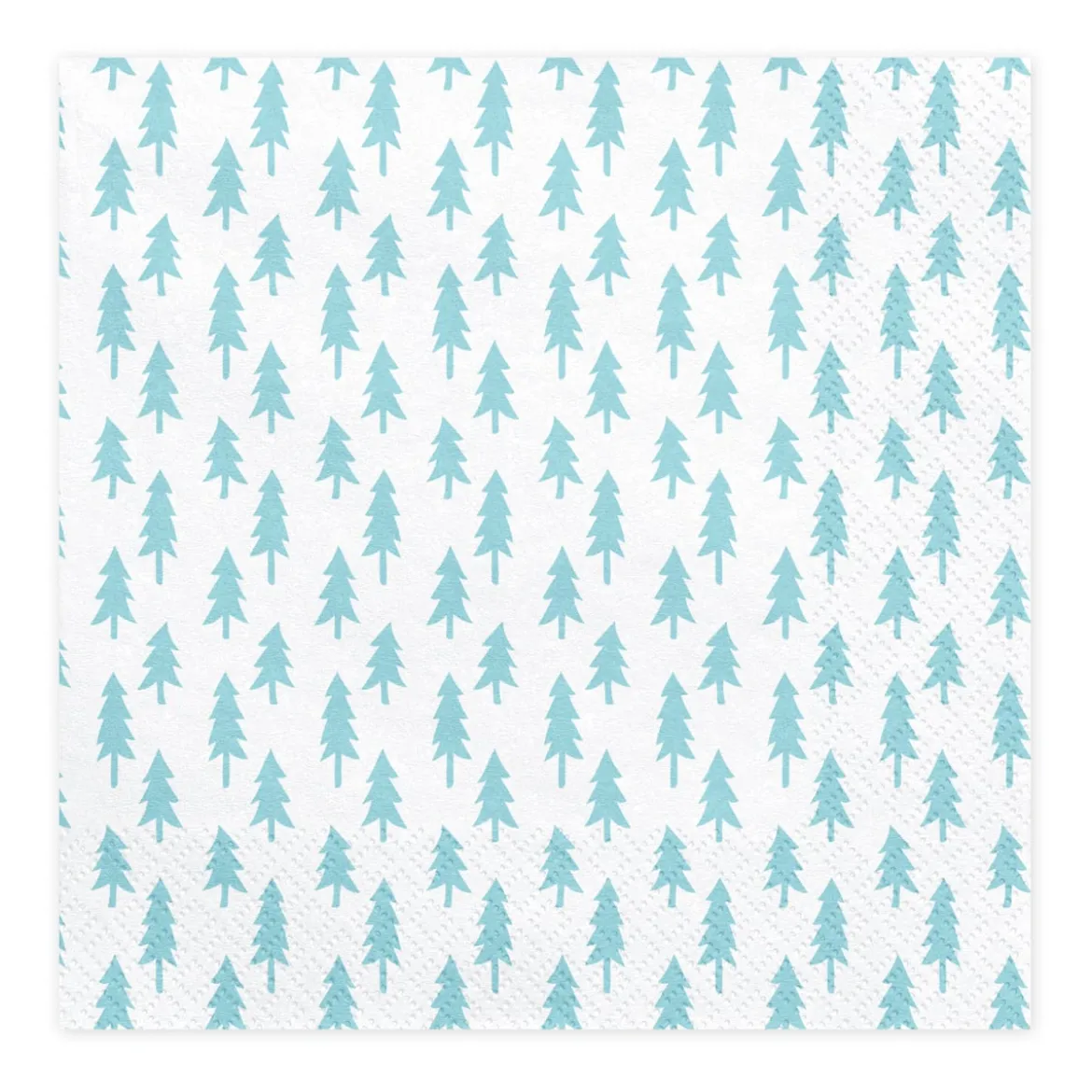 Serviette Weihnachtsbäume weiß grün 33x33cm 3lagig 20 Stück