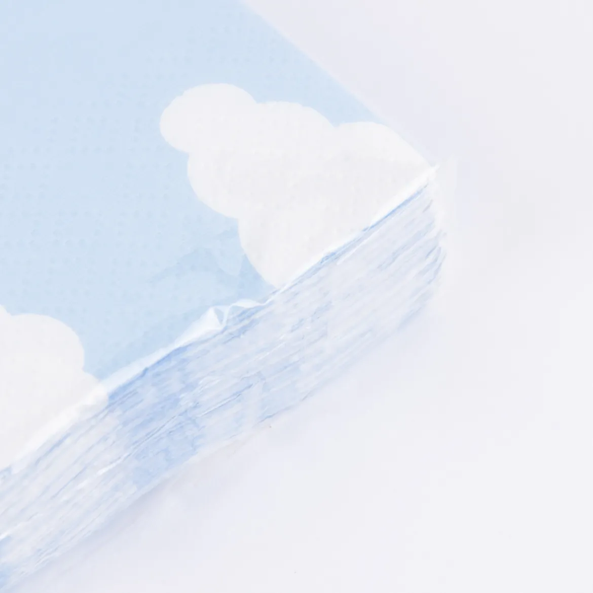 Serviette Wolken hellblau weiß 33x33cm 3lagig 20 Stück