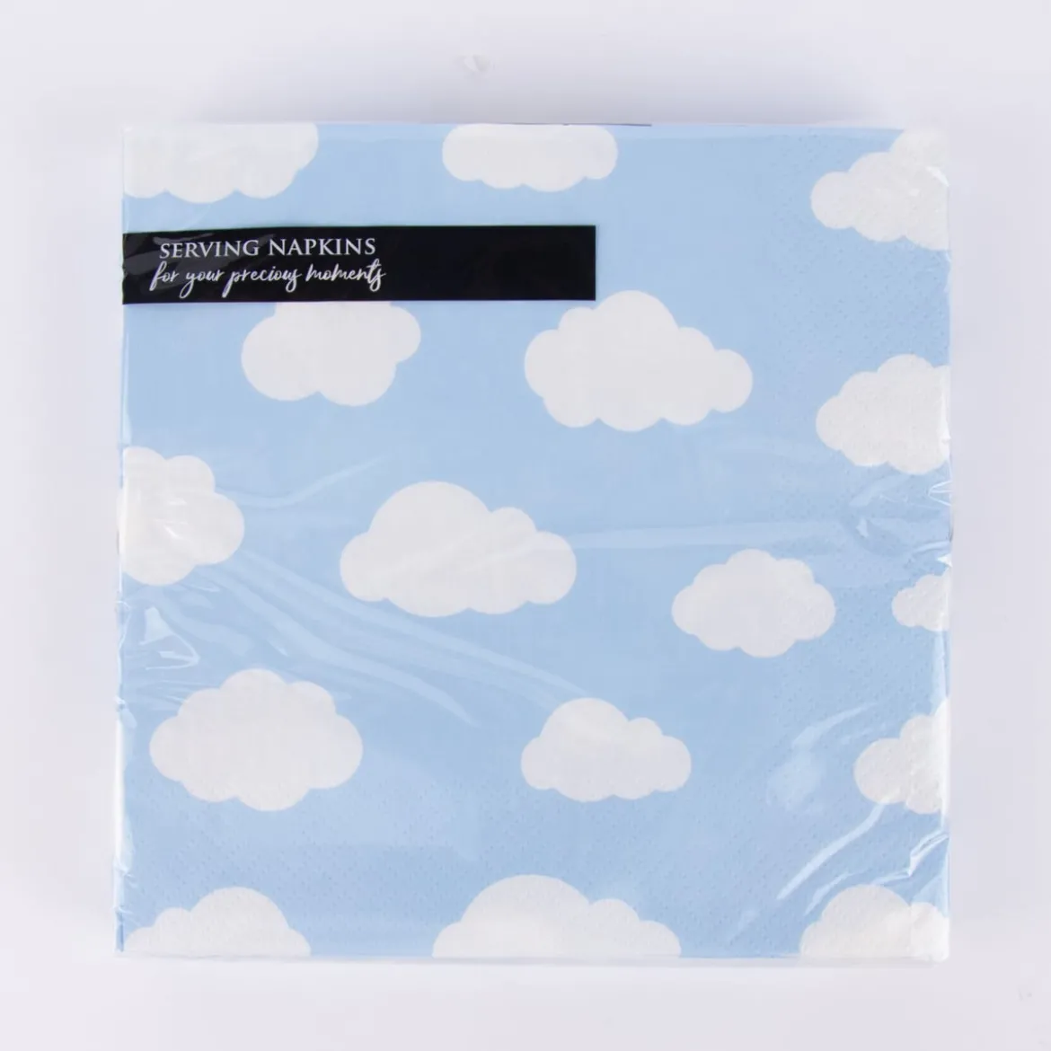 Serviette Wolken hellblau weiß 33x33cm 3lagig 20 Stück