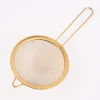 Sieb mit Griff Edelstahl goldfarbig 14x29cm