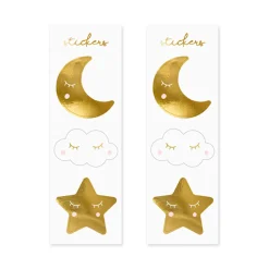 Süßigkeitenbeutel Sterne 6er Set weiß gold 13x16,5cm