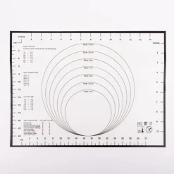 Silikon Backmatte Smart Pastry mit Skala und Umrechnungstabellen weiß schwarz 30x40cm von Zenker